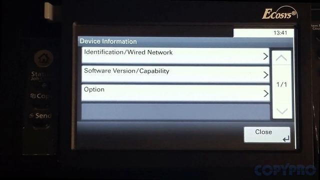Kyocera - Find Your Machines IP Address