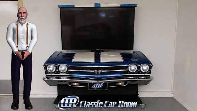 1969 Chevelle SS Hidden TV Lift, Ultimate Man Cave, Classic Car Man Cave Garage, Interior Design смотреть онлайн