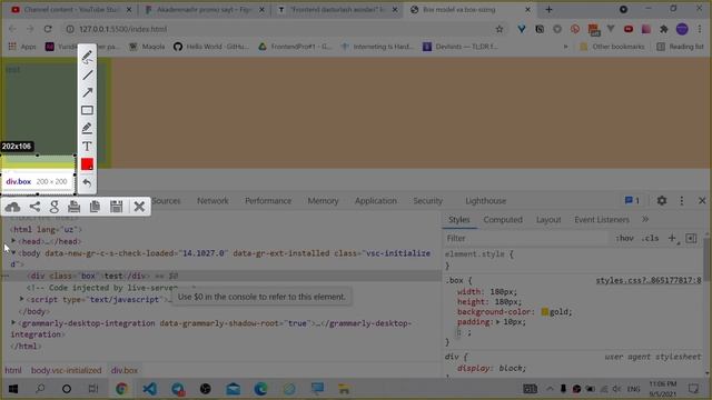 109. Box model va box-sizing tabiiy qiymati haqida смотреть онлайн