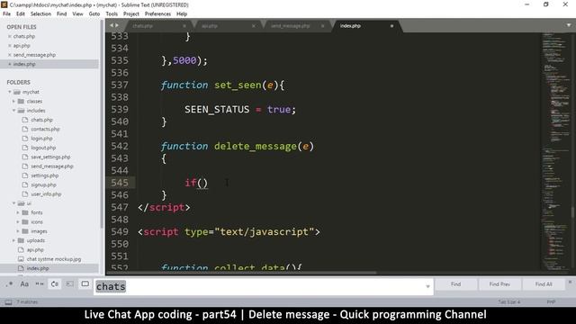 Live chat app | Part54 Delete messages | Javascript, AJAX, HTML, CSS, JSON, PHP, MYSQL Tutorial смотреть онлайн