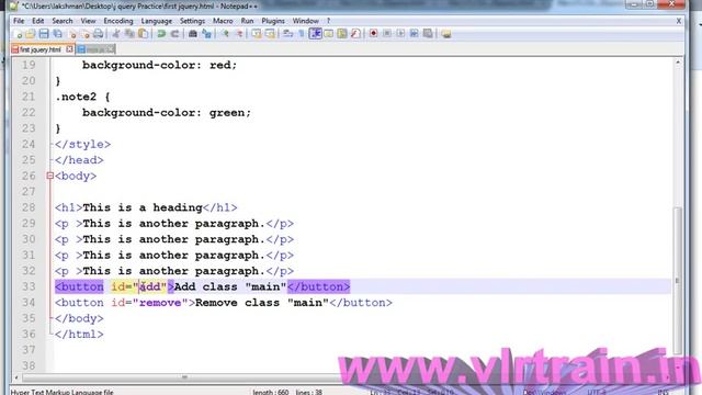 ToggleClass Method in JQuery in Telugu | Different Methods in JQuery | VLR Training Class 24 смотреть онлайн