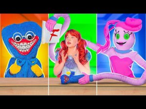 Если бы ПОППИ ПЛЕЙТАЙМ ХАГГИ ВАГГИ УЧИЛИСЬ В ШКОЛЕ! Мамочка длинные ноги в школе в реальной жизни!