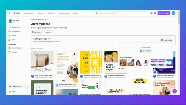 Искусственный интеллект Magic Design в Canva для быстрого создания дизайнов | Канва для соцсетей смотреть онлайн