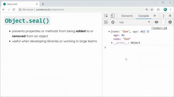 How to protect JavaScript Objects with Object.seal() - JavaScript Tutorial