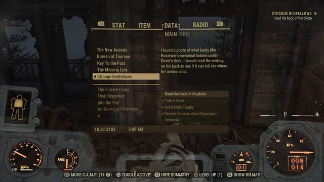 Fallout 76 Wastelanders - Strange Bedfellows: Get David's Trophy: Search For Clues (Photo) (2020) смотреть онлайн