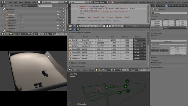 Blender Python Script : Game Engine Physics/Material Properties Spreadsheet (WIP) смотреть онлайн