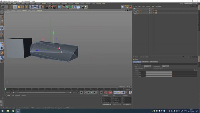 Cinema 4D. Modeling Aixs. Редактирование осей моделирования