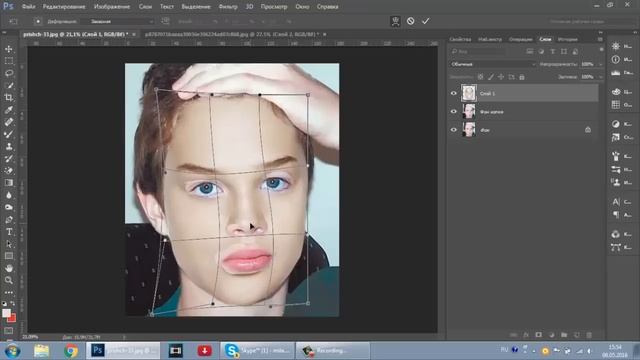 Чудеса фотошопа - убираем дефекты лица. Wonders of Photoshop - remove facial blemishes. смотреть онлайн