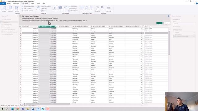 Column from Examples in Power Query Editor Power BI смотреть онлайн