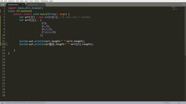 Java Array Part-5 (Declaration, Initialization, length and access of 2D Array Practical Demo) смотреть онлайн