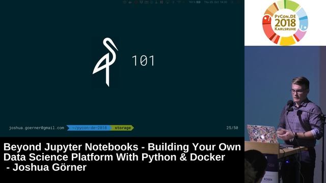 PyCon.DE 2018: Building Your Own Data Science Platform With Python & Docker - Joshua Görner смотреть онлайн