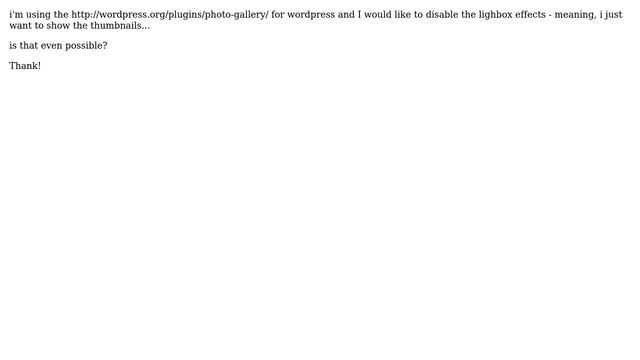 Wordpress: disable lightbox in a plugin смотреть онлайн
