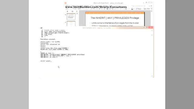 Oracle 12c PL/SQL Security New Features - Session 5 of 8 - The New Inherit Privileges Privilege смотреть онлайн