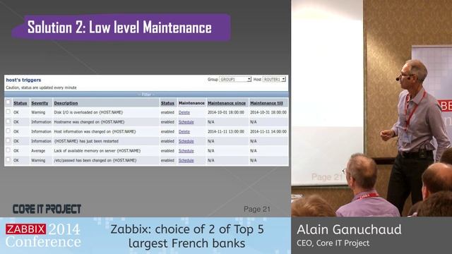 Zabbix Conference 2014 - Alain Ganuchaud | Zabbix: choice of 2 of Top 5 largest French banks смотреть онлайн