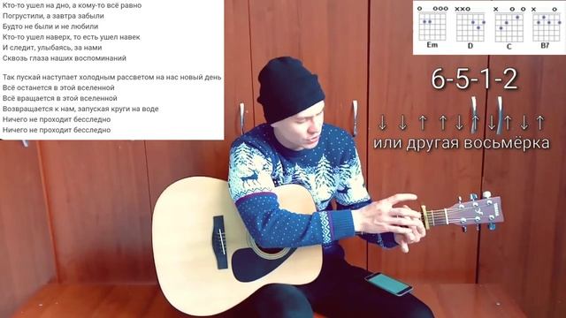 Как на гитаре играть "Слот ‐ Круги на воде" без баррэ разбор песни + аккорды + cover смотреть онлайн