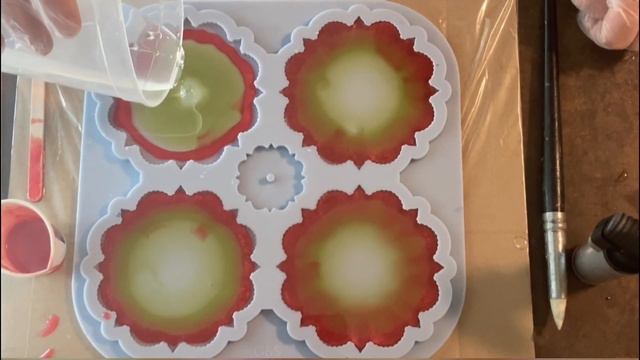 #282 Epoxy Resin: Wow Awesome Red Coasters With #holographic #effects