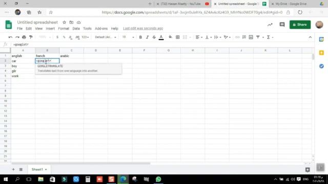 الترجمة المباشرة بالاكسل Direct Excel translation@HassanMaattyYoutuber смотреть онлайн