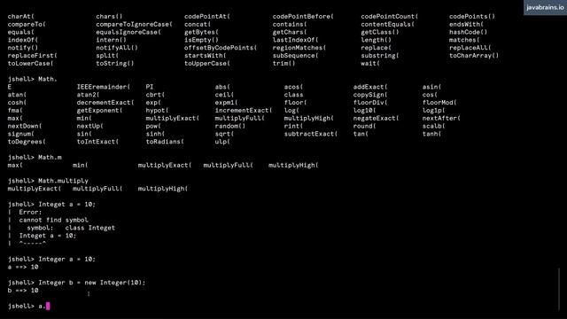 JShell Basics 12 - Working with classes and instances смотреть онлайн