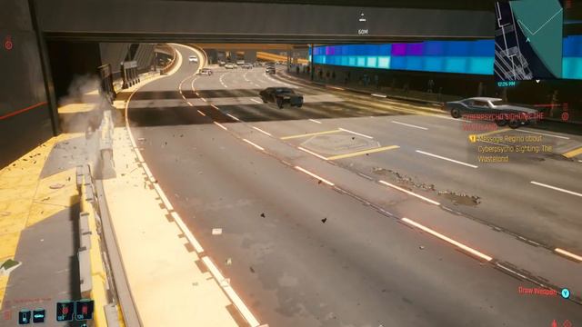 Cyberpunk 2077 Crazy drivers running into walls lol смотреть онлайн