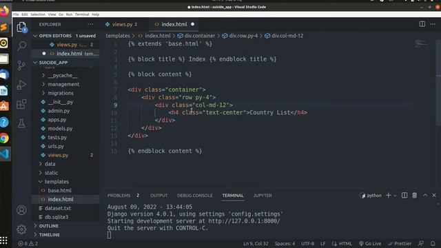 Django With Chart Js | Listview Country | How To Use Chart Js With Django