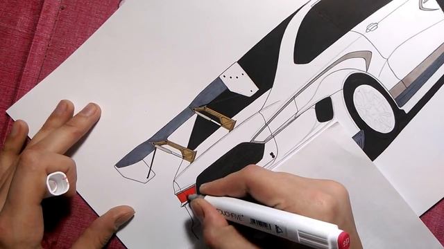 Как нарисовать Ладу Весту | How to draw LADA VESTA COUPE | Car drawing LADA VESTA | Time laps draw смотреть онлайн