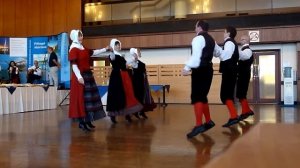 Welsh traditional dance at International students dinner - Swansea Univ