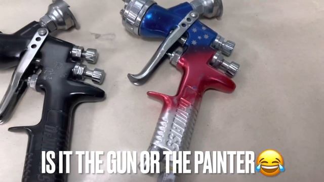Sata jet VS devilbiss spraygun смотреть онлайн