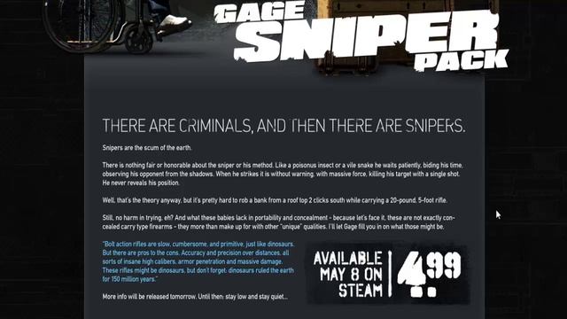 Payday 2: Gage Sniper Pack DLC (Day 1) смотреть онлайн