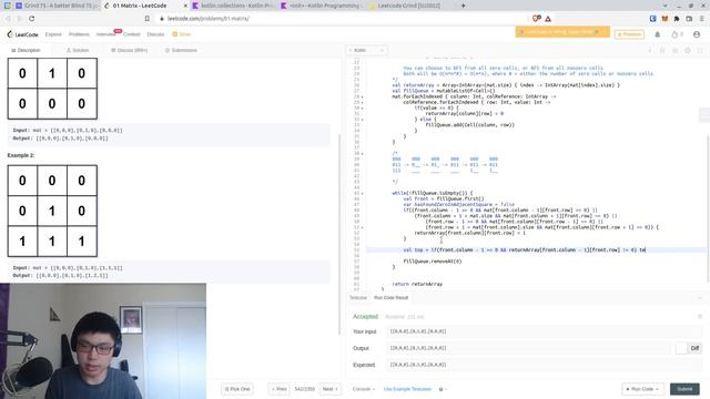 Terrible LeetCode in Kotlin: #542 01 Matrix смотреть онлайн