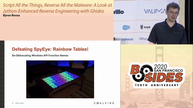 BSidesSF 2020 - A Look at Jython-Enhanced Reverse Engineering with Ghidra (Byron Roosa) смотреть онлайн