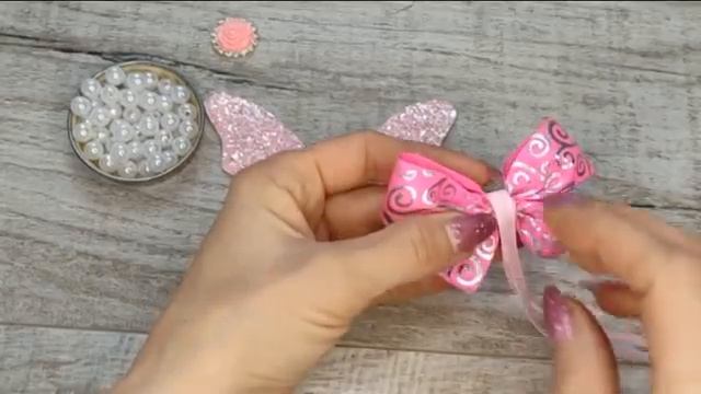 Лента в косу Бантик бабочка МК смотреть онлайн