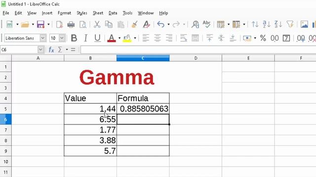 Gamma formula in libre calc@COMPUTEREXCELSOLUTION смотреть онлайн