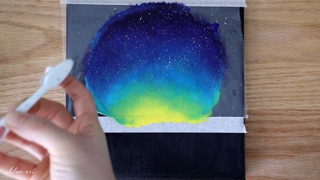 Acrylic painting | Moonlight Little Mermaid | Black Canvas Painting Tutorial for beginners #90 смотреть онлайн