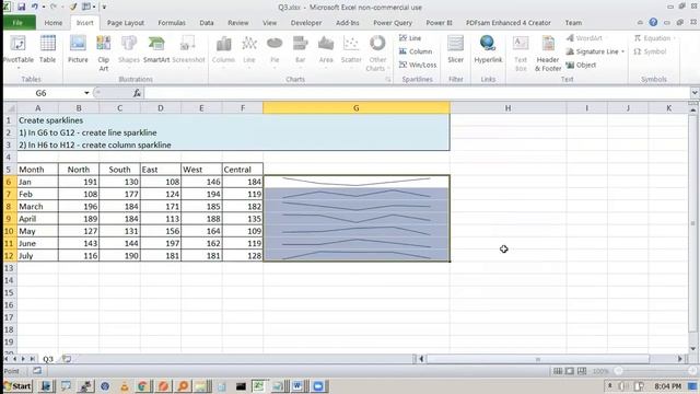 How to insert Sparkline chart in excel смотреть онлайн