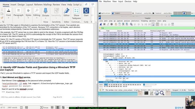 CBROPS - 10.4.3 Lab - Using Wireshark to Examine TCP and UDP Captures смотреть онлайн