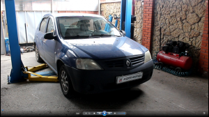 Замена подшипника передней левой ступицы на Renault Logan 1,4 Рено Логан 2006 года