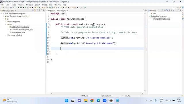 8 | Core Java | Adding Comments In Java Code | Single line | Multiple line | Best practice in codin смотреть онлайн