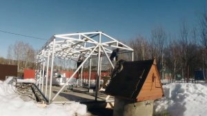 Каркас гаража за 1 день 6х4 метра