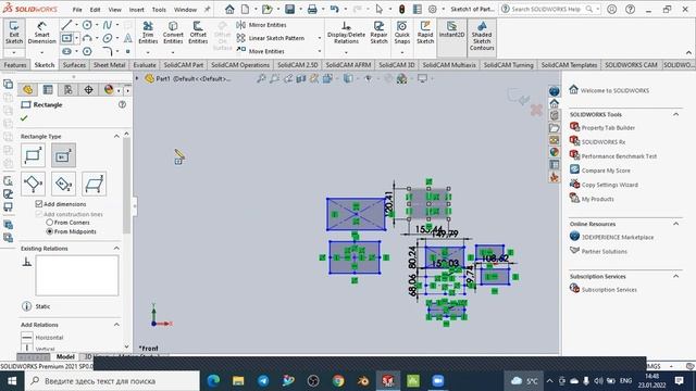 Solidworks: (English) DAY_5: Sketch solver. Rectangle sketch command. #solidworks #sketch #rectangl смотреть онлайн