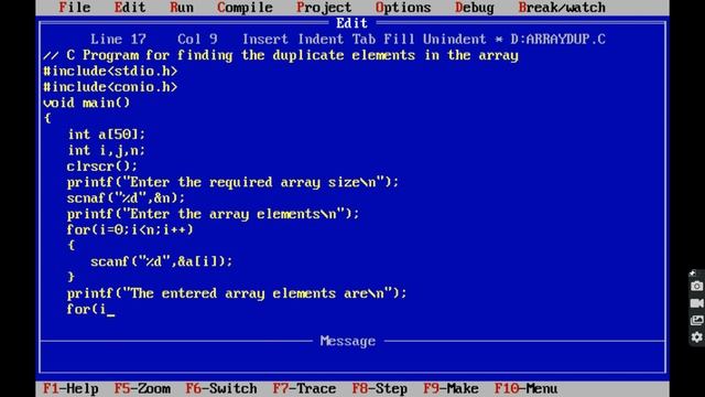 C program to print the duplicate elements of an array || Find duplicate numbers in an array || смотреть онлайн