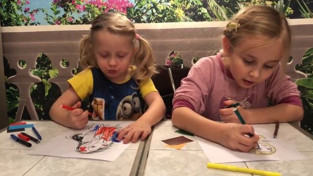 3 маркера челлендж рисуем Барби ПУПСИКИ 3 marker challenge Видео для детей смотреть онлайн