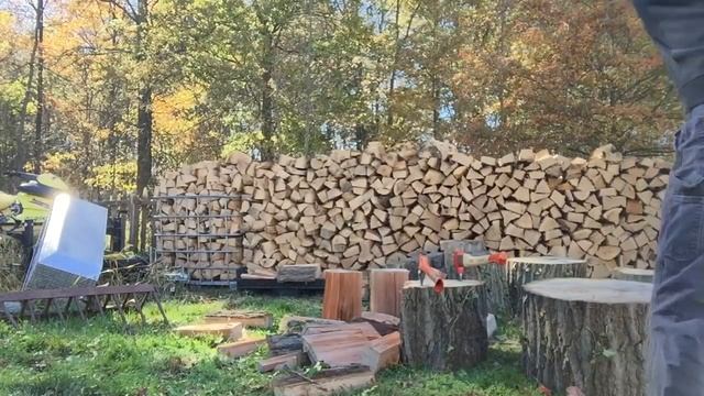 Fiskars x27 Husqvarna S2800 and Stihl pro splitting axe смотреть онлайн