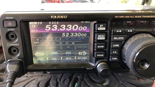 6 Meter FM Repeater Test With Inverted V Antenna