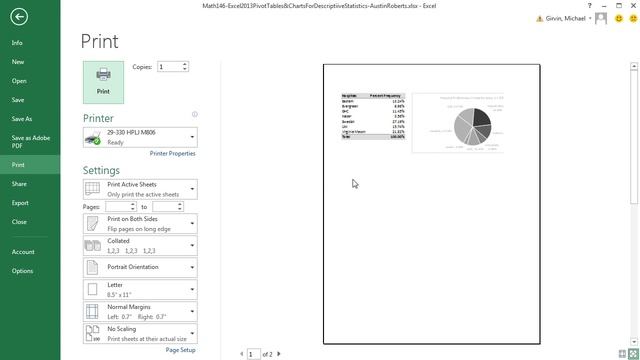 Excel 2013 PivotTables & Charts for Descriptive Statistics From Raw Data Sets (5 Examples) Math 146 смотреть онлайн