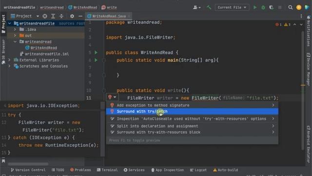 how to create and write to a file in java смотреть онлайн