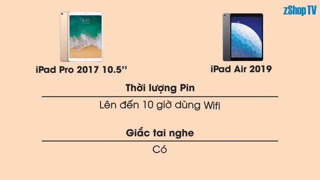So Sánh iPad Pro 2017 10.5" vs iPad Air 2019 смотреть онлайн
