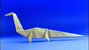 Как сделать динозавра из бумаги. Оригами динозавр - Бронтозавр
