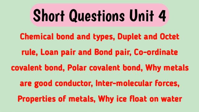 9th Class Chemistry Important Short Questions 2024 | 9th Class Chemistry Guess Paper 2024 смотреть онлайн