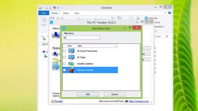 This PC Tweaker - navigation pane by Winaero.com смотреть онлайн