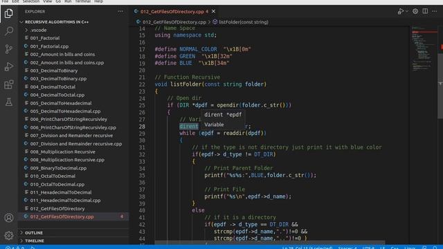 Recursive Algorithm C++ 012 List Files & Directorys in a Folder смотреть онлайн